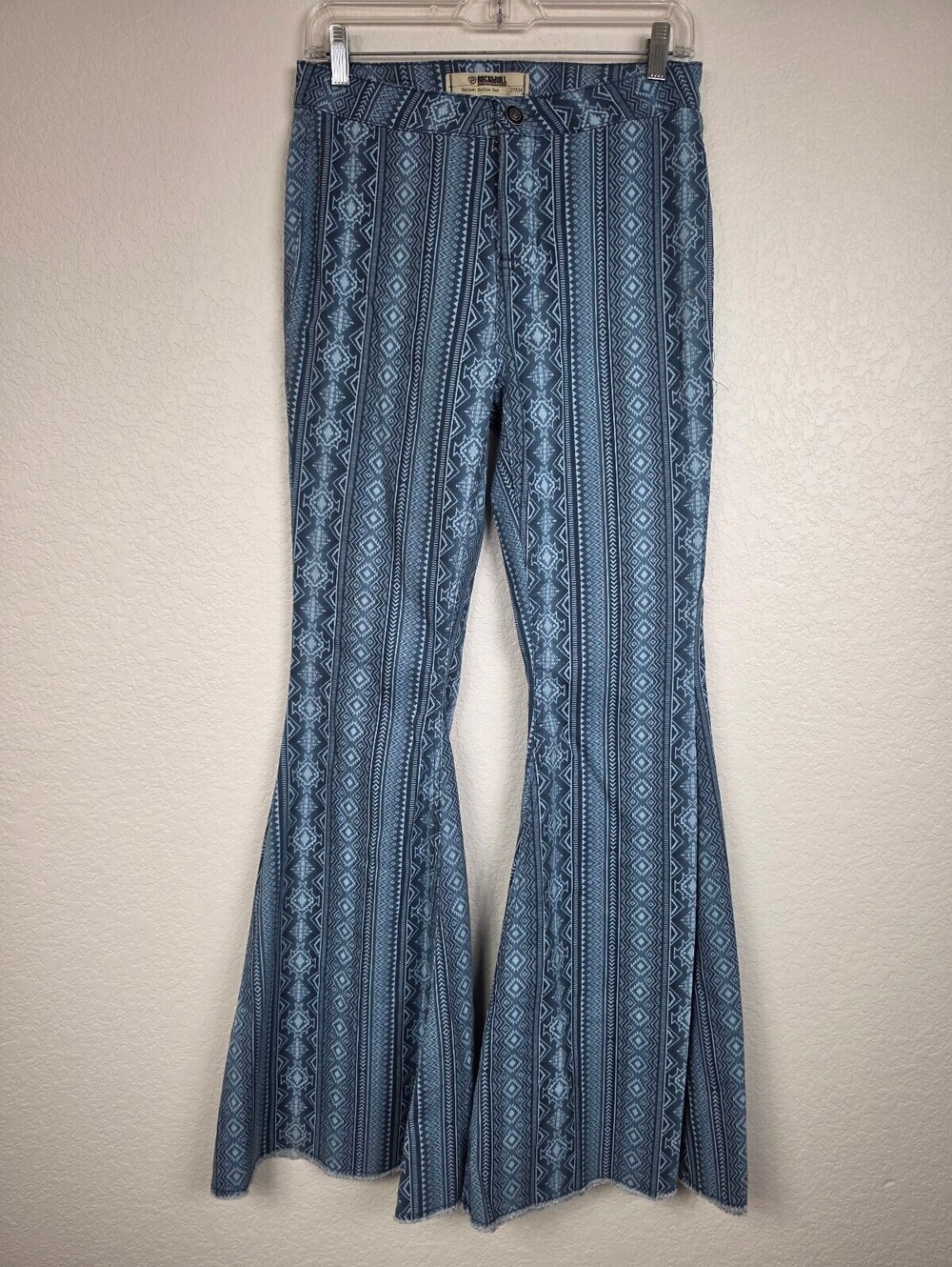 Rock & Roll Cotton Denim Bargain Button Bell Bottom Jeans